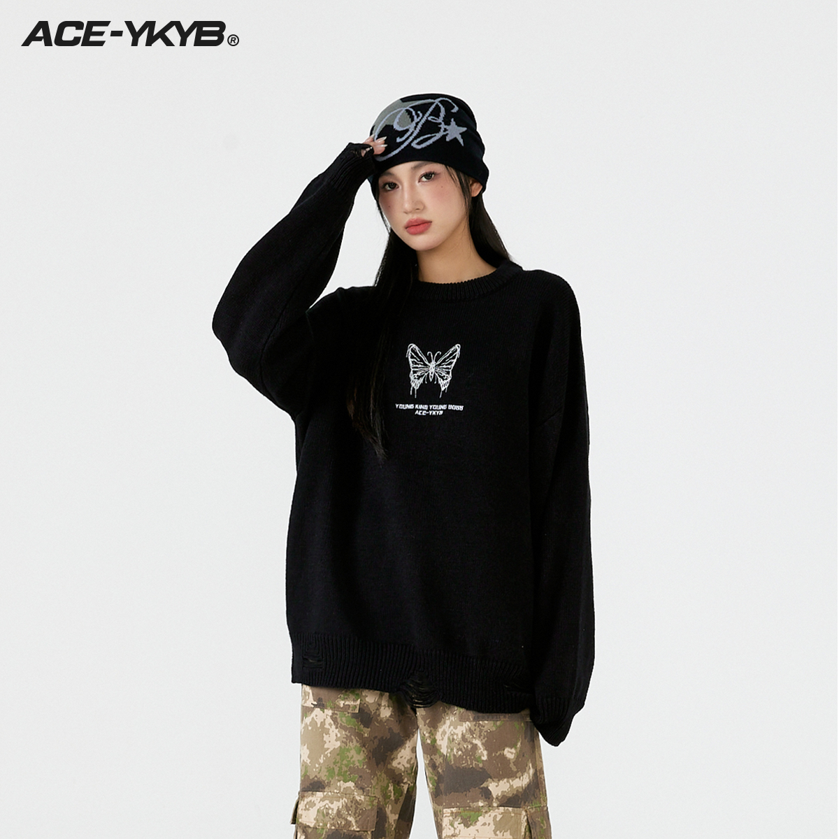 YKYB针织衫新款秋冬潮牌上衣