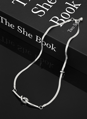 简约扭结趣味蛇骨链项链嘻哈个性