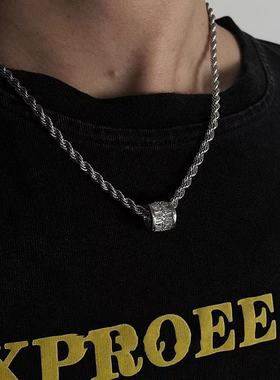 精致玻璃圆柱吊坠项链不掉色