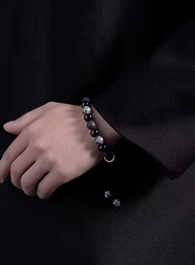 可调节串珠编织男士手链男款手串