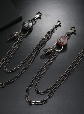 朋克嘻哈街舞牛仔裤配饰项链裤链
