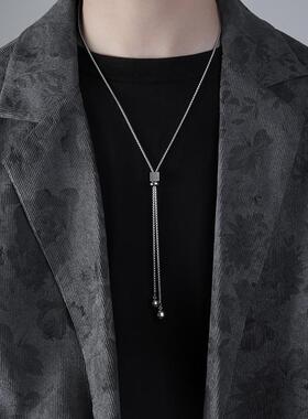 钛钢毛衣链男款潮几何项链男