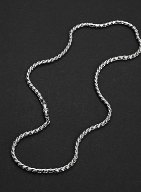 钛钢磁吸龙骨项链男款简约小众