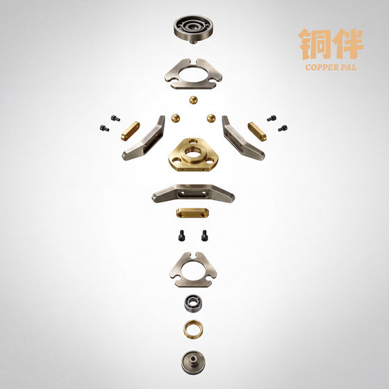 铜师傅铜伴《三叶极旋陀螺》摆件指尖陀螺 EDC解压玩具 把玩神器