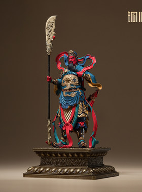 铜师傅《威震乾坤》客厅关羽关公关二爷武财神铜摆件 家居工艺品