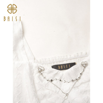 Baisi French Noble Princess Style Short Skirt 2023 Summer New Arrival Elegant Slim Fit Dress ສໍາລັບແມ່ຍິງ