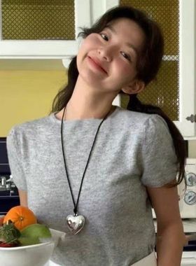 吊坠爱心同款女项链长款秋冬爆款fever高级感韩国小众配饰毛衣链