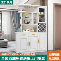 Modern Simple Solid Wood Wine Cabinet Living-room Partition Cabinet Two-sided Shoe Cabinet Integrated Into The Outdoor Locker Room Hall Cabinet Screen Cabinet