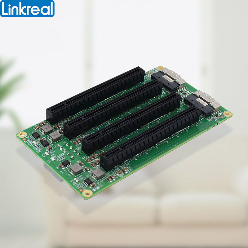 Linkreal PCIe4.0扩展坞 SFF-8654 8i转4个PCIex16插槽扩展卡 - 图2