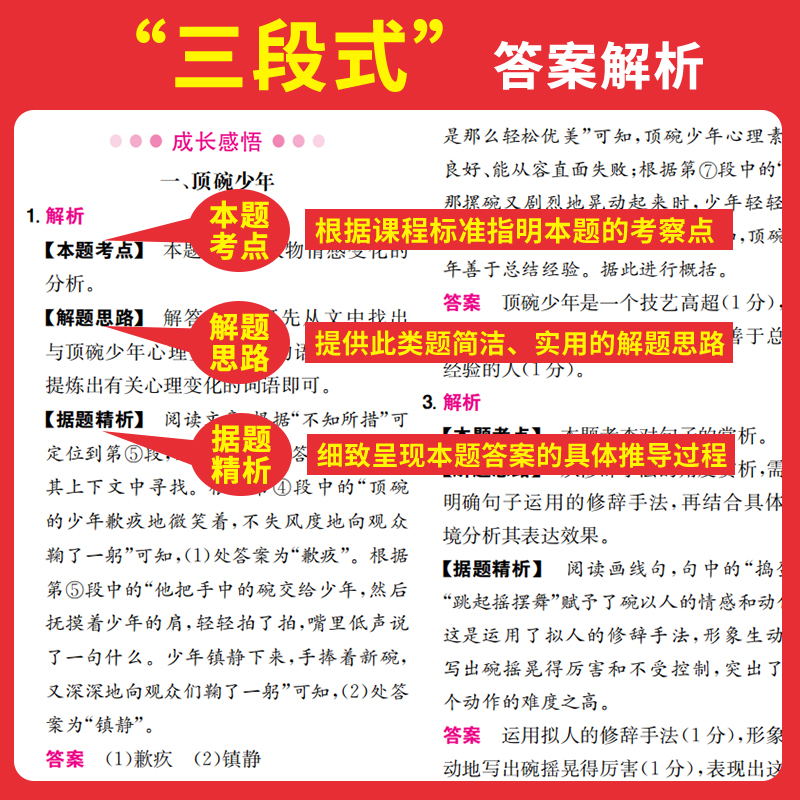 一本初中文言文 七年级文言文古诗文阅读技能训练100篇 初一语文文言文阅读+古代诗歌鉴赏 初中语文同步阅读 七年级语文真题练习 - 图2