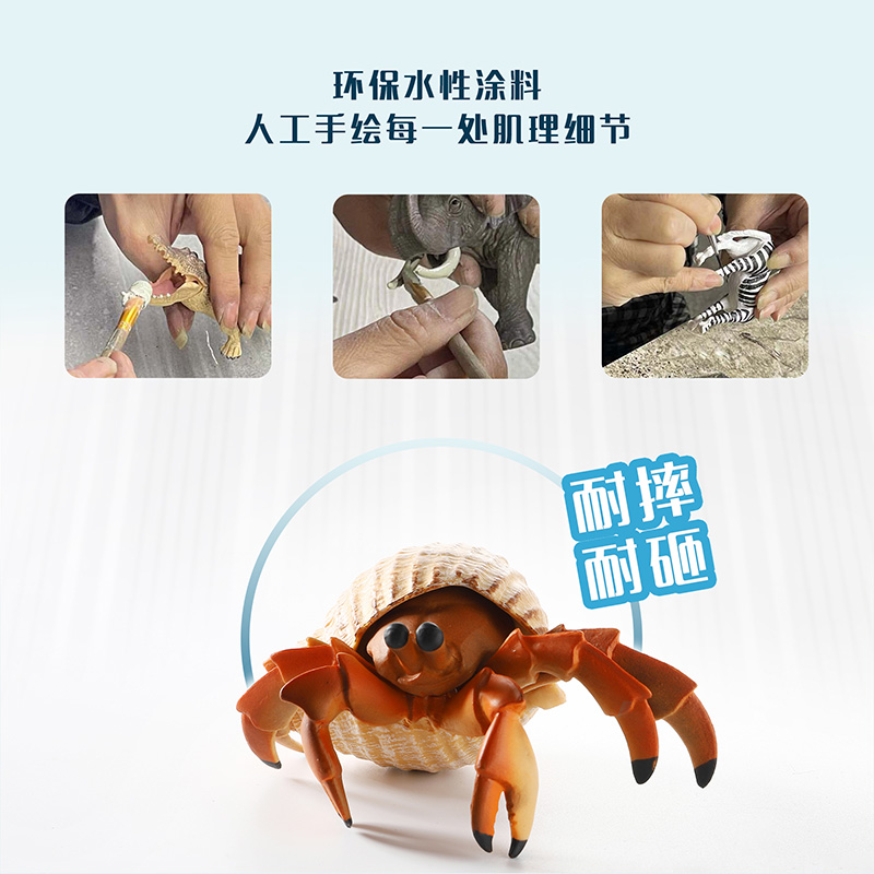 仿真海洋生物玩具动物模型认知海底世界螃蟹龙虾抹香鲸寄居蟹海星-图2