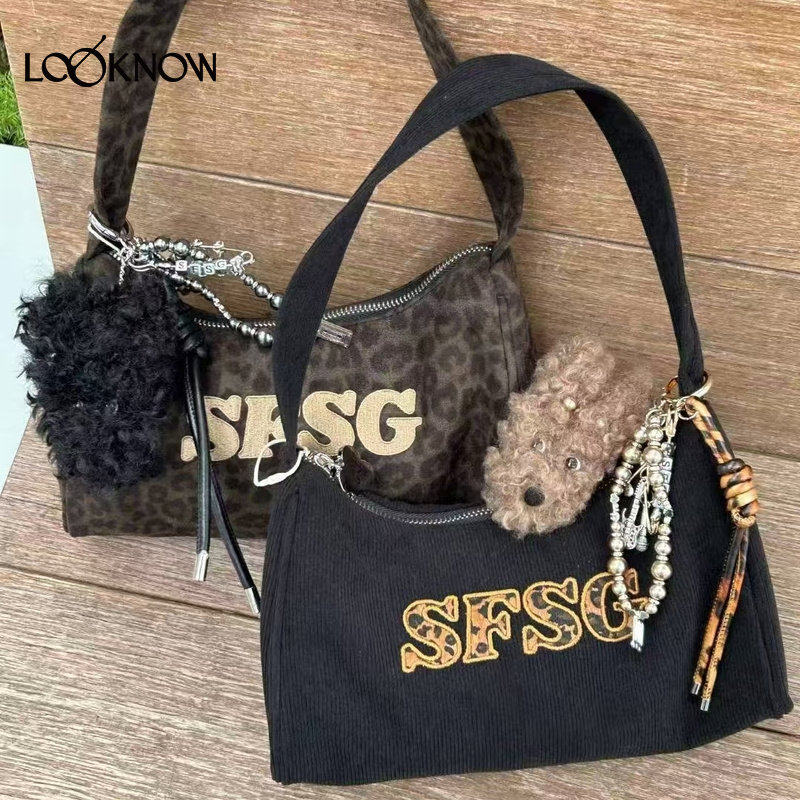 小酒窝同款SFSG x LOOKNOW腋下包系列豹纹复古腋下包2025冬季新品,淘宝优惠券,粉丝福利购,淘宝优惠卷