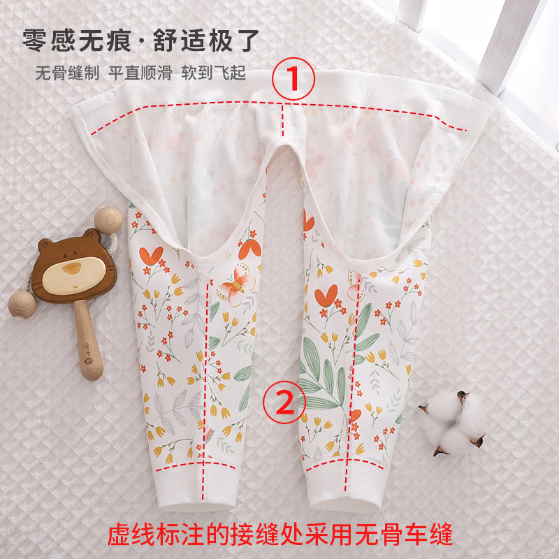 新生婴儿开裆裤春秋分体纯棉冬季薄款宝宝按扣式可调节裤春秋外穿,淘宝优惠券,粉丝福利购,淘宝优惠卷