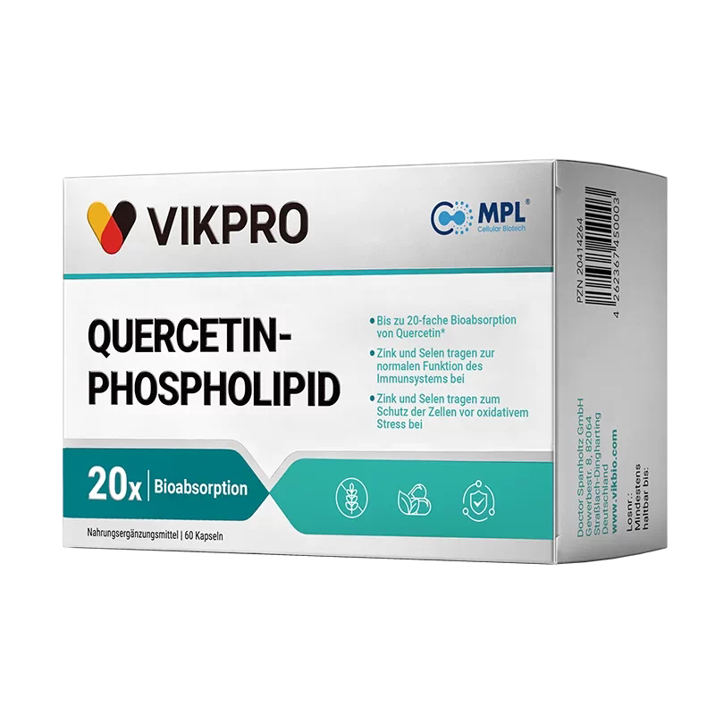 德国VIKpro专利肺部槲皮素胶囊肺动力保健品60粒