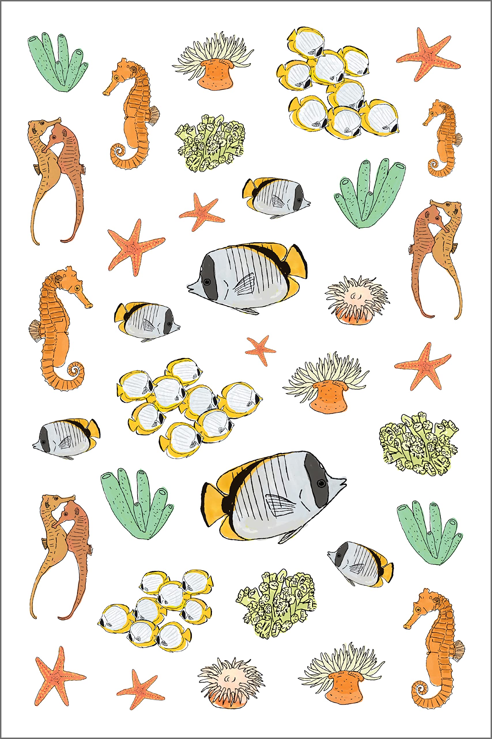 英文原版 海洋解剖贴纸书：朱莉娅·罗斯曼创作；750多个贴纸 Ocean Anatomy Sticker Book 儿童英语趣味认知启蒙百科亲