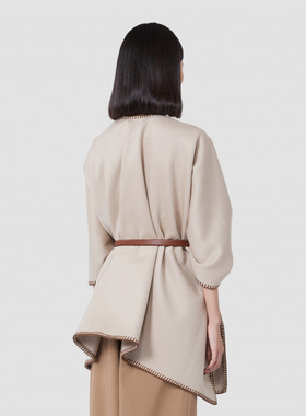 【礼物】MaxMara 女装绵羊毛披肩4541126106