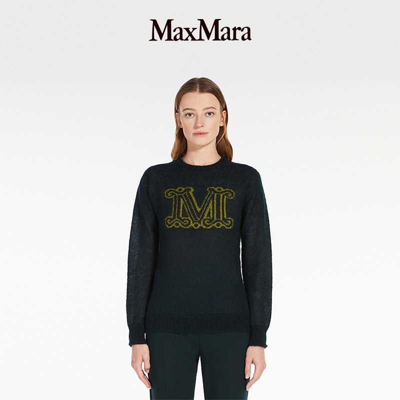 MaxMaraM徽标针织毛衣