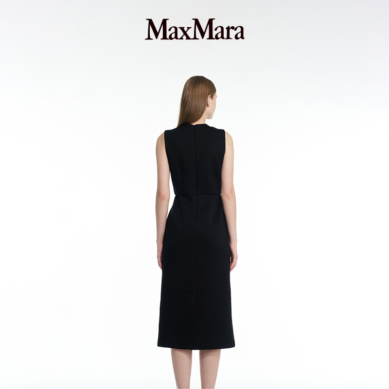 【春夏新降】MaxMara 24春夏女装纯色针织无袖连衣裙9621024106