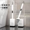 Clampable face towel toilet brush, household bathroom toilet cleaning brush, no punching, retractable handle toilet brush