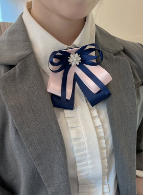 领花女职业头花领结套装建行领饰