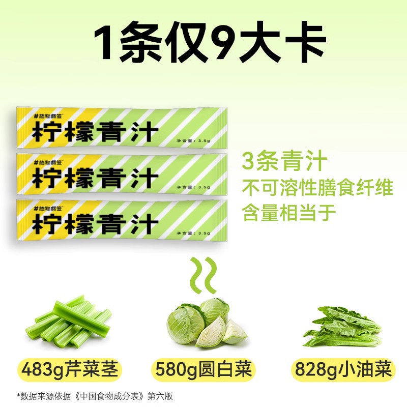 【U先专享】plantag植物标签膳食纤维柠檬青汁固体饮料30条装 - 图1