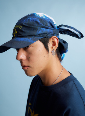 CoosRetro 美式个性印花速干透气方巾帽男女通用百搭街头潮流帽子