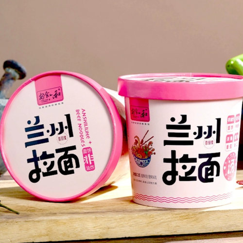 【骨汤桶装】安食六和泡面兰州牛肉面速食原味冲泡方便面非油炸 - 图3