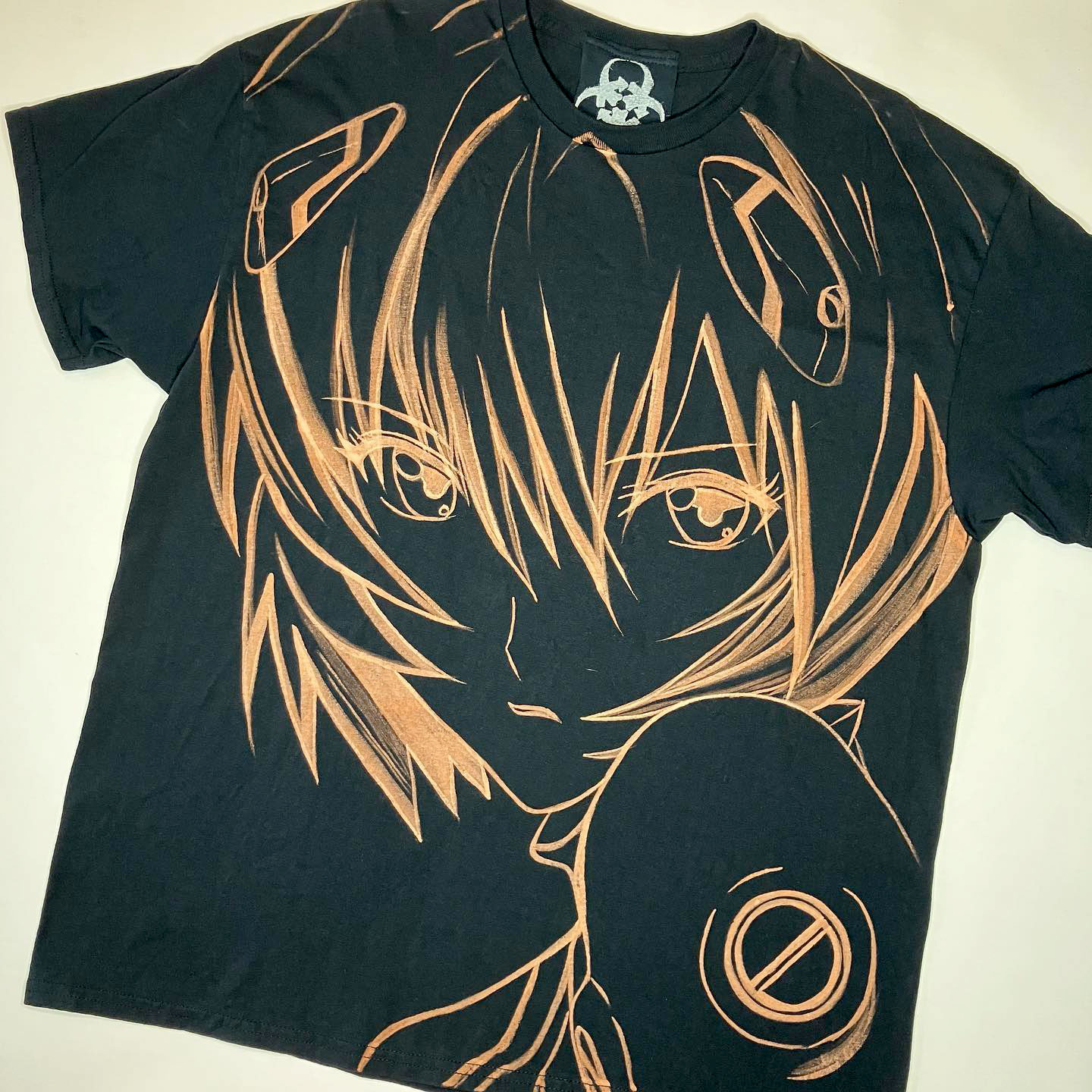 绫波丽Ayanami Rei Inkjet printingY2K喷绘黑红blackred短袖weeb - 图0