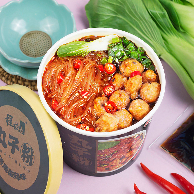 程校长丸子酸辣粉官方旗舰店6桶装红薯粉重庆懒人速食清真食品,淘宝优惠券,粉丝福利购,淘宝优惠卷