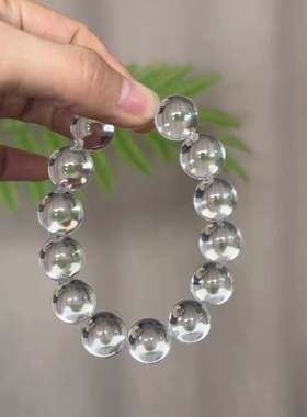 牛鼻孔白水晶5A级纯天然手链