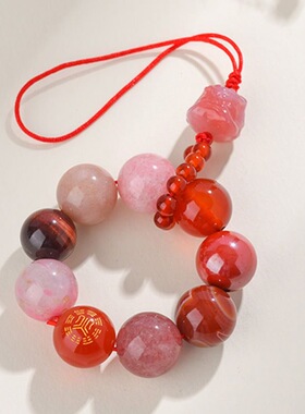 五行天然水晶包挂缺补金木水火土醒狮钥匙扣手机挂男女款手机链串