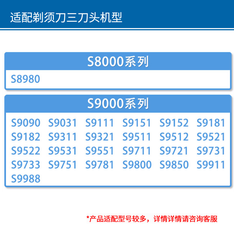 飞利浦剃须刀series8000/9000刀头男士刮胡刀s9031s9000配件SH90 - 图0