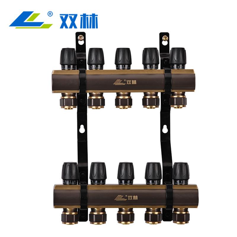 精品家装地暖集水器 黄铜加厚大流量地热分水器 手动控制精准控温 - 图0