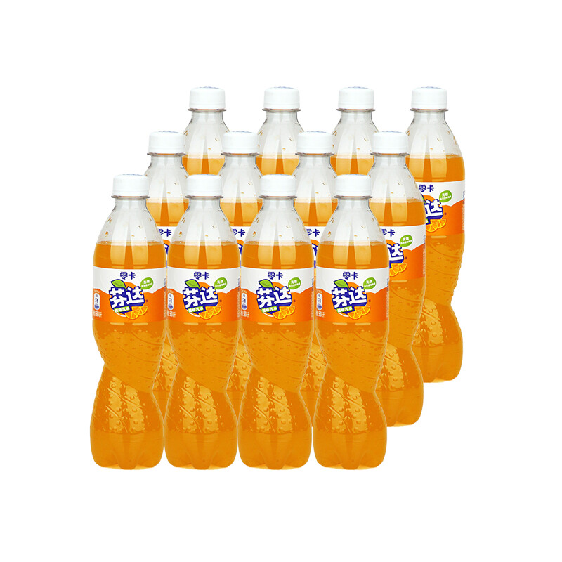 可口可乐芬达橙味零卡无糖精无能量可乐500ml*24瓶/箱零糖芬达 - 图3