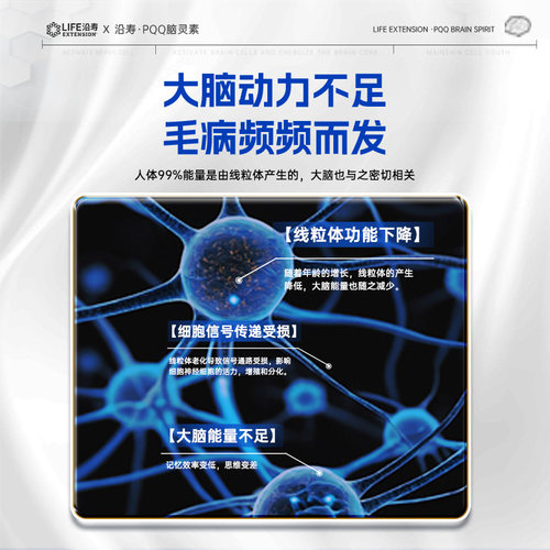 沿寿LIFE美国进口银杏叶脑活素脑雾补脑记忆力片预防中老年人大脑 - 图1