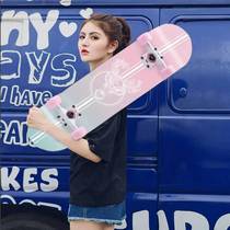 Four rounds of skateboarding children beginners male girls 3-6 1 12 years old 8 adults 10 Grand Tong 14 Professional scooter