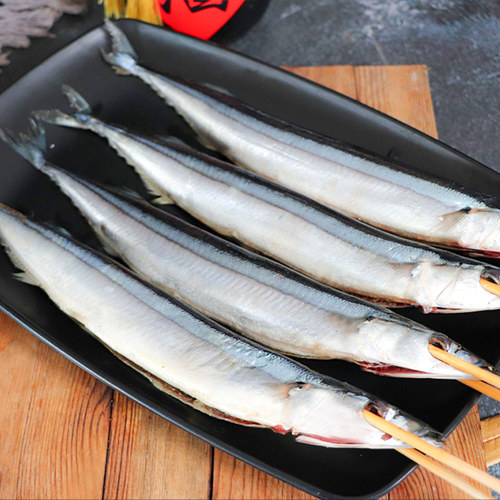 120克秋刀鱼串大号秋刀鱼串去内脏海鲜串商用冷冻水产半成品食材 - 图0