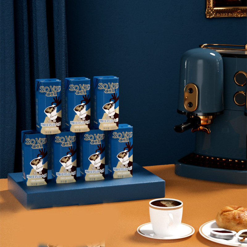 【赵露思代言】【天猫u先】颂优乳低脂高钙咖啡奶泡大师200ml*6