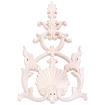 1X Rubber Wood Carved Applique Vintage Fürnituture Craft Decor