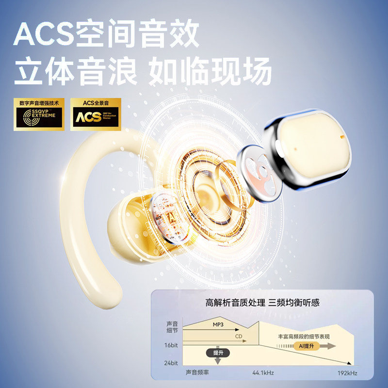 不入耳蓝牙耳机无线挂耳式气骨传导开放运动跑步2025新款久戴不痛
