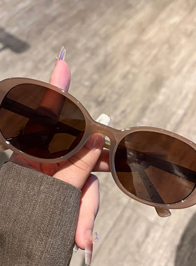 复古红色墨镜2025女款近视韩系潮流新款拽姐显脸小防紫外线太阳镜