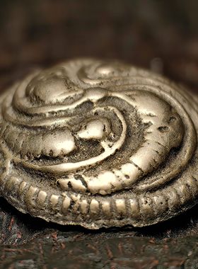 藏地实修明清喜旋法器老藏银传世皮壳光气十足 懂的拍流行饰品