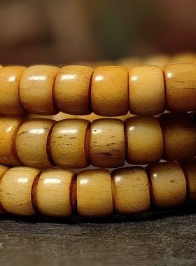 藏地盘捻压痕收缩【老灵骨可可tt佛珠108颗手串】