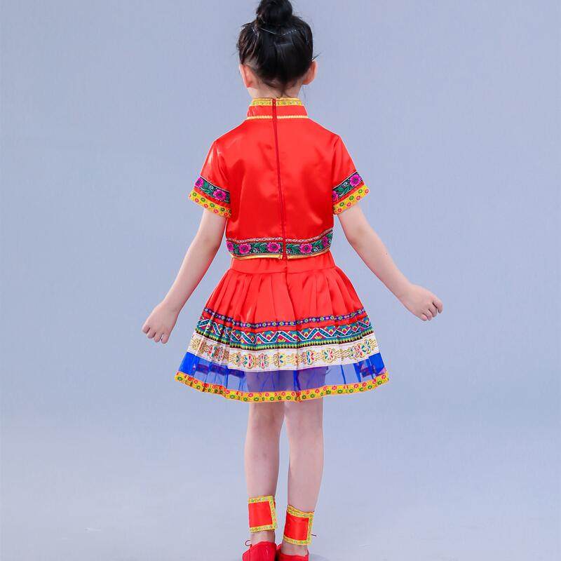 民族服装儿童苗族壮族纳西族藏族 袖茗民族服装/舞台装