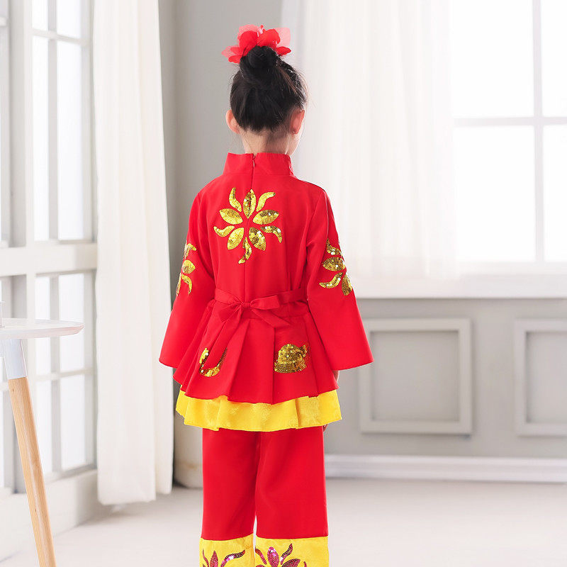 儿童舞台中国芭比舞蹈服装演出服 袖茗民族服装/舞台装