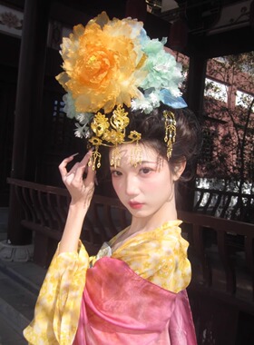 新唐风唐代簪花仕女图流苏步摇