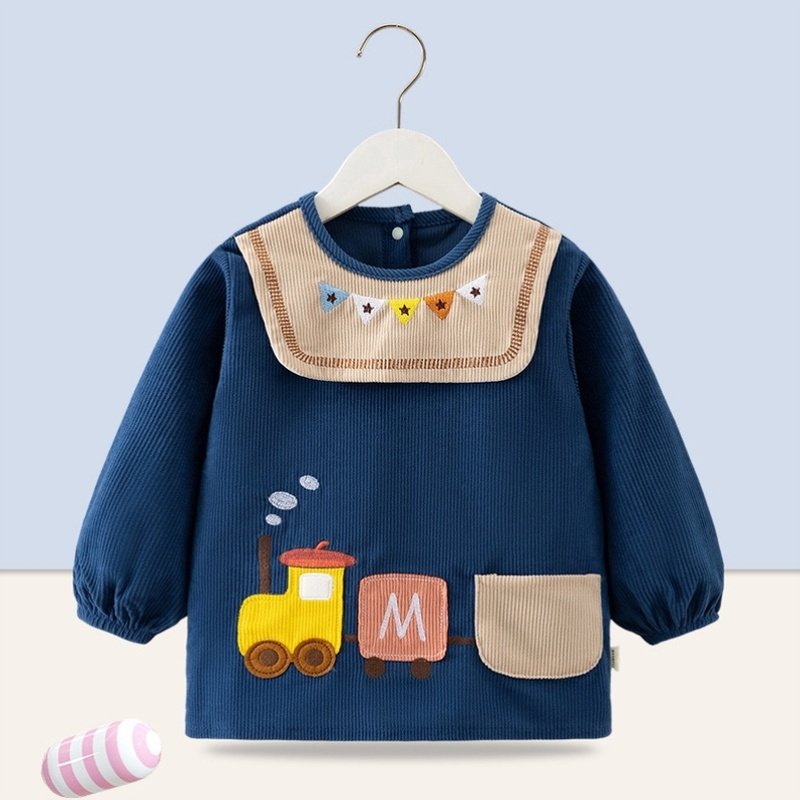 宝宝罩衣秋冬外穿儿童灯芯绒反穿衣防水防脏婴儿吃饭围嘴围兜围裙,淘宝优惠券,粉丝福利购,淘宝优惠卷