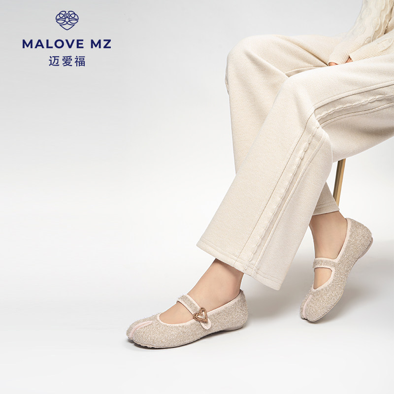 MALOVEMZ王妃鞋迈爱福女鞋分趾鞋平底单鞋浅口软底百搭玛丽珍女鞋,淘宝优惠券,粉丝福利购,淘宝优惠卷