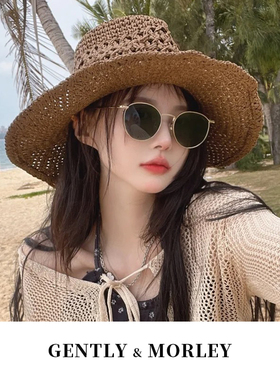 GM韩版复古小圆框墨镜女防紫外线