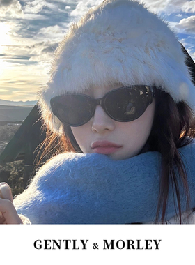 新款GM复古猫眼墨镜女窄框高级感